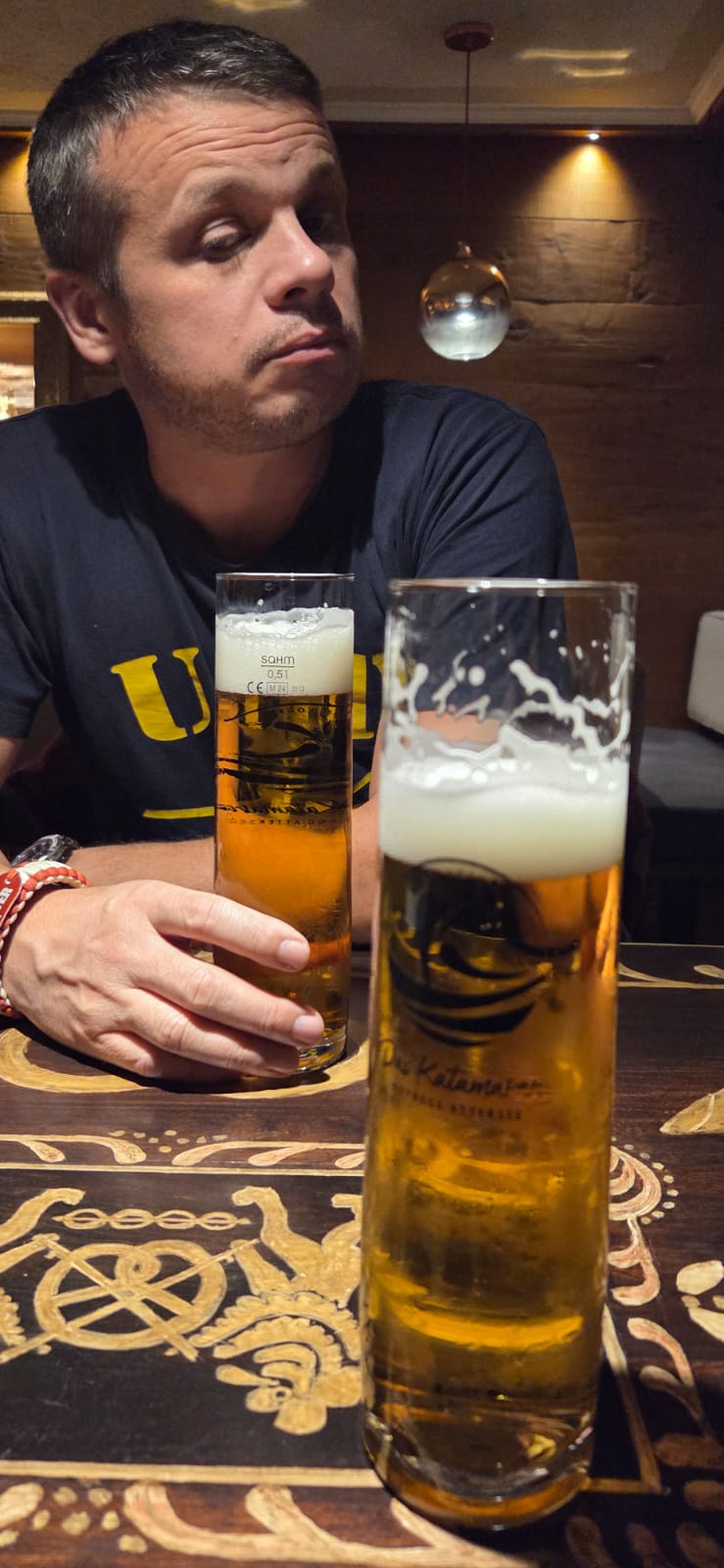 Večerní pivo po hlubokém ponoru