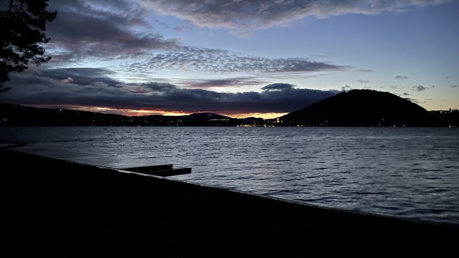 Attersee po západu slunce