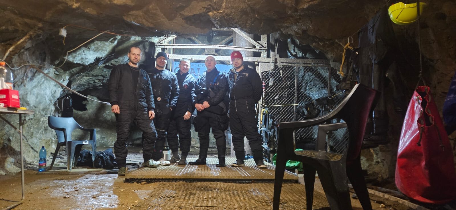 Tým v podzemí dolu Maria Concordia