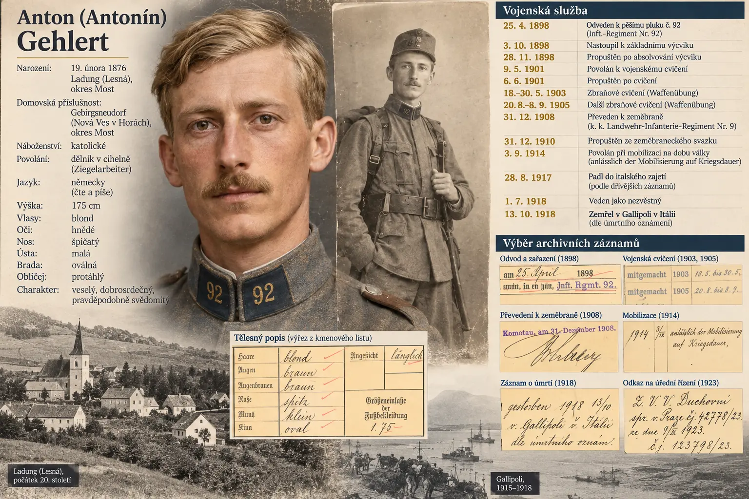 Portrét vznikl podle dochovaného tělesného popisu a dobových souvislostí. Nejde o ověřenou podobu Antonína Gehlerta.